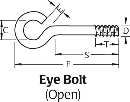 open eye bolt